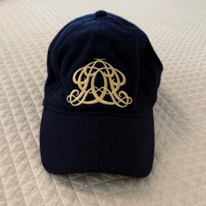 J. Crew Wool Heritage Cap with Gold Embroidery